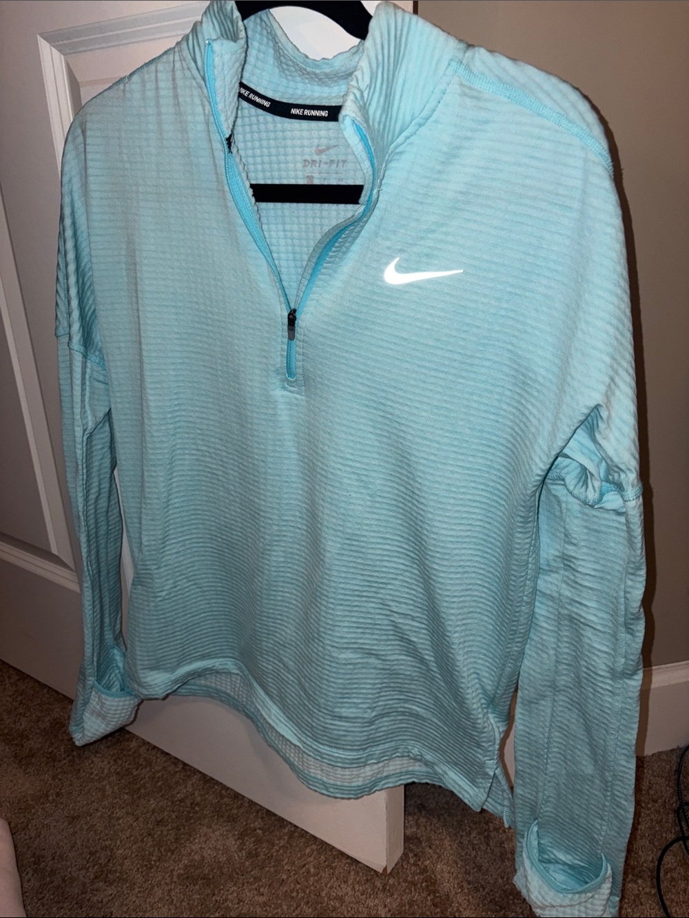 Nike Light Blue Women’s Quarter-Zip Dri-FIT Pullover